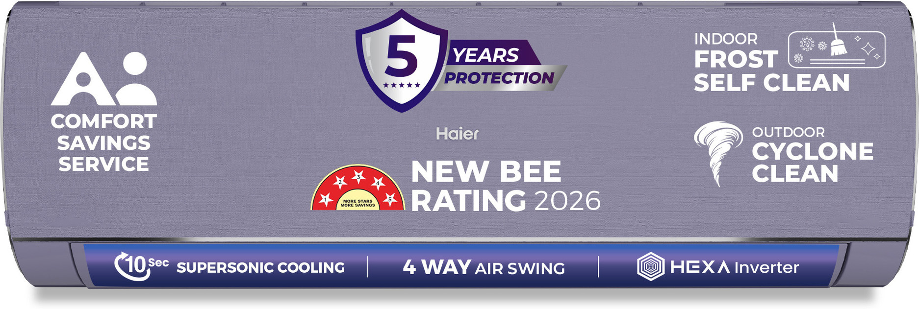 Haier FK2615T5SIW 1.5 Ton 5 Star AC