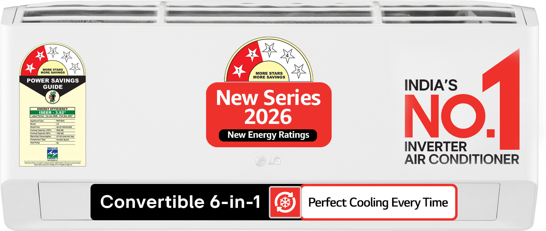 LG AS-Q11KNVE 0.8 Ton 2 Star AC