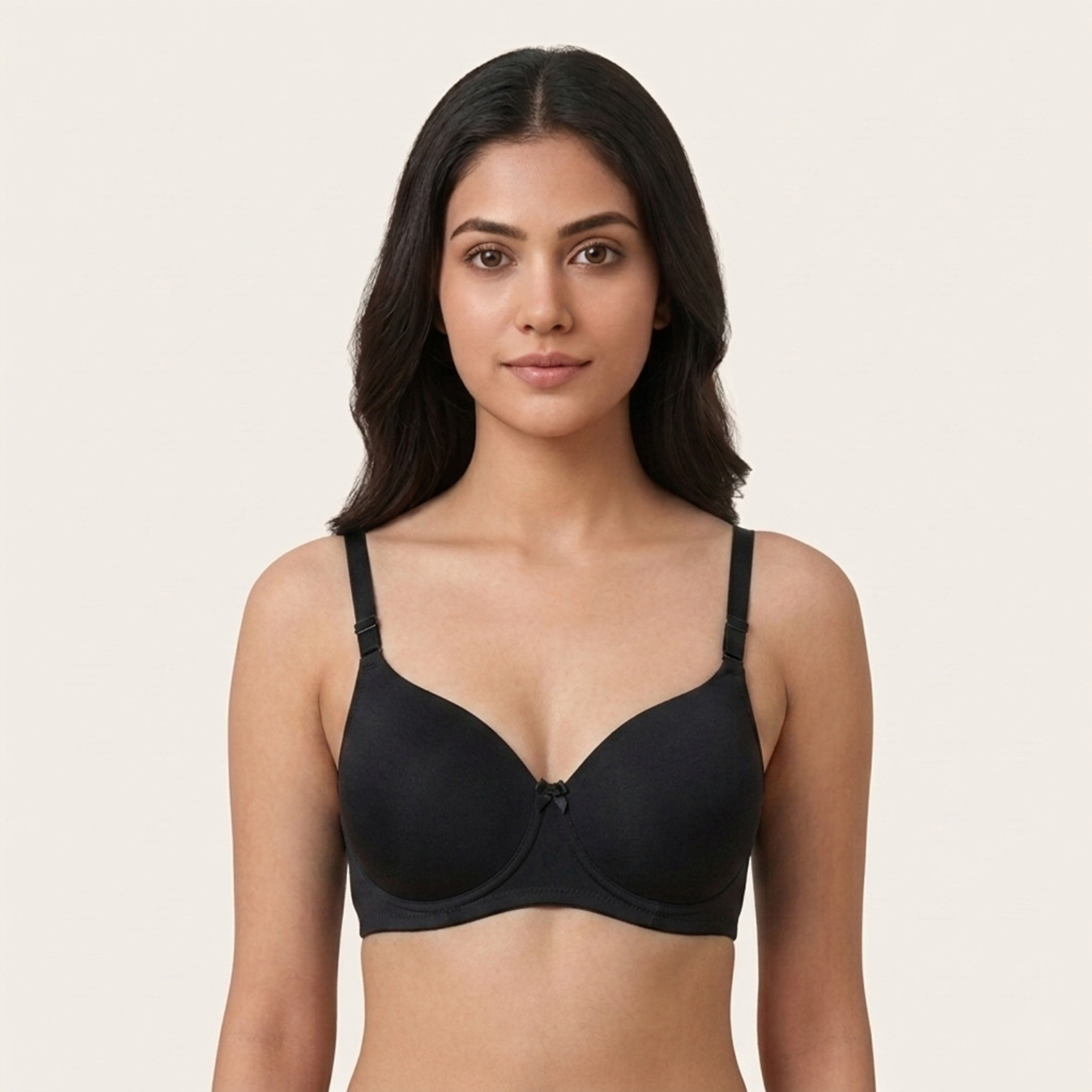 Premium Lycra Padded Bra Everyday Smooth Fit T-Shirt Non-Wired Full Coverage