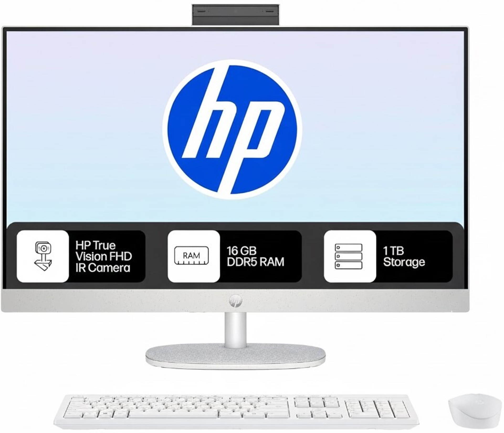 HP All-in-One 27 Core Ultra 5 (16 GB DDR5/1 TB SSD/Windows 11 Home/27 Inch Screen/All-in-One 27-cr1027) with MS Office