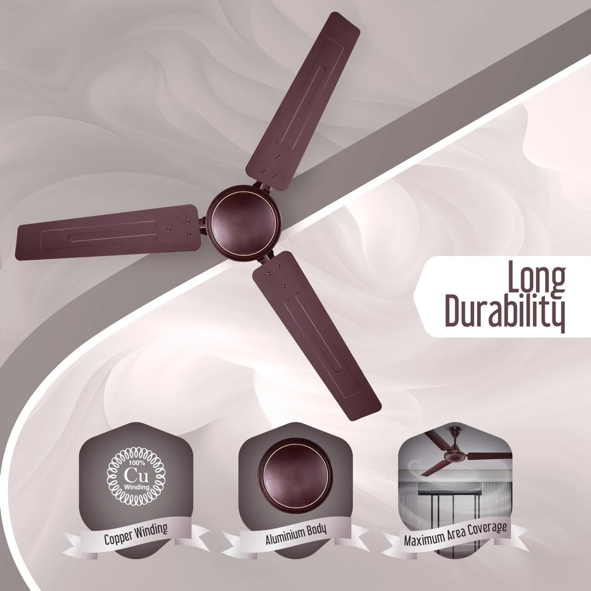 CG POWER CEILING FAN - TULIPAIR 1200MM-MATT BROWN-1S 4 cftup48lsbr1pe basic 52 1 induction ceiling fan 1200 cg original imaheetzng2mfh5g