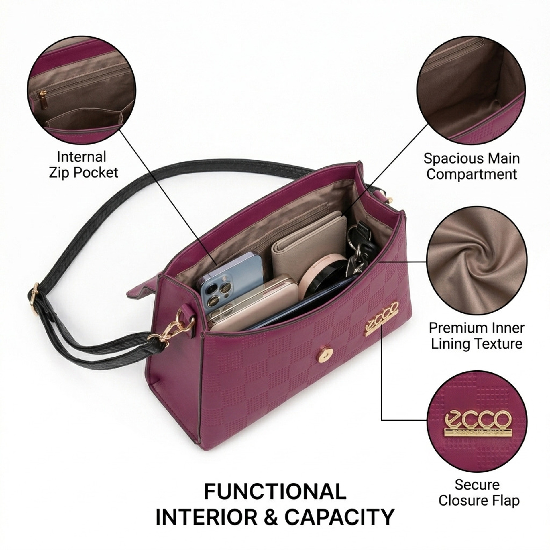 Maroon Shoulder Bag