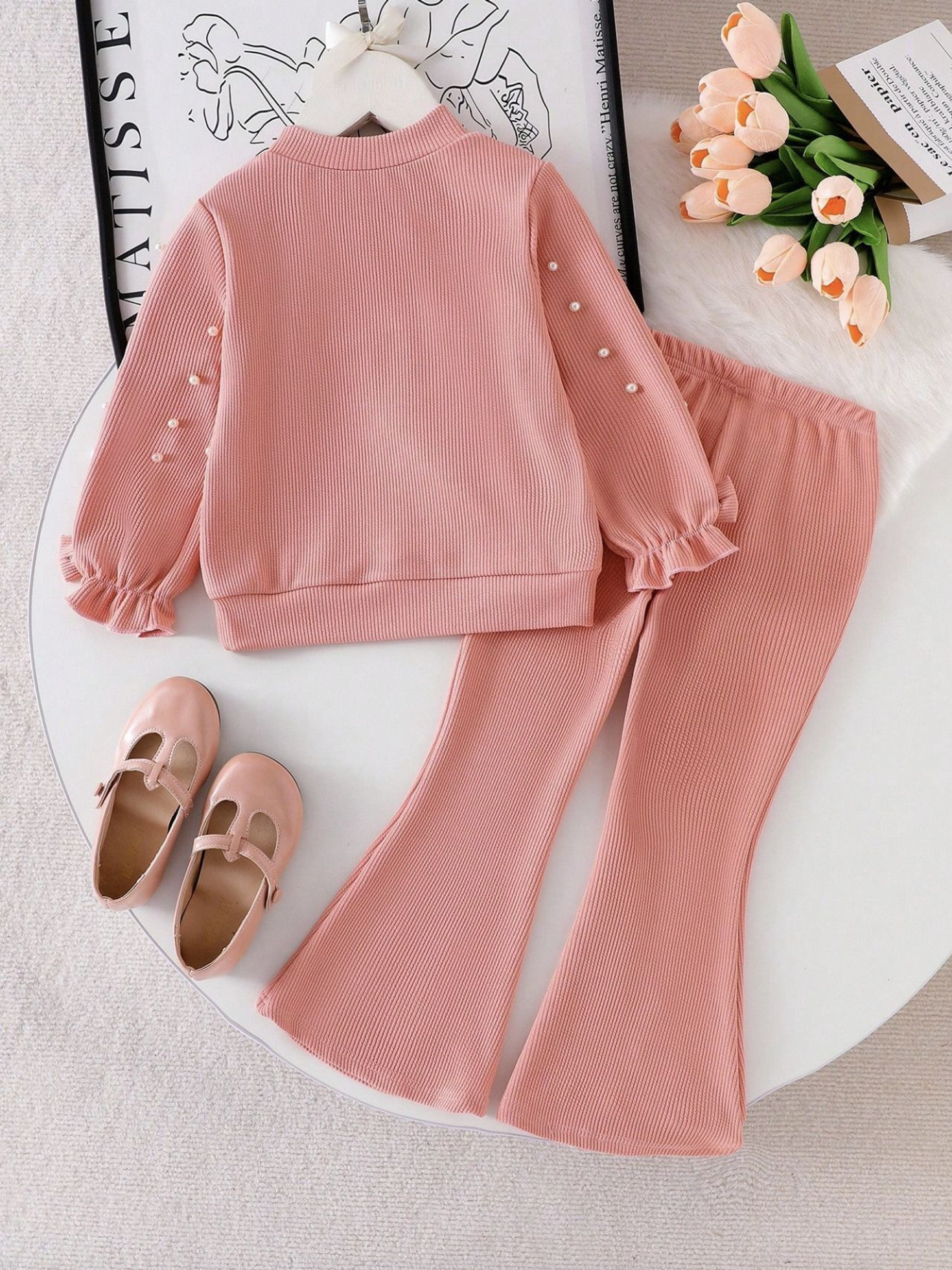 Qutie Girls Party(Festive) Top Pant (PEACH) photo 2