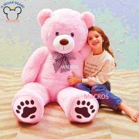 Macros 4 Feet Pink American Style Cute Jumbo Teddy Bear Special Edition for Gift/Valentine/someone special.  - 100 cm