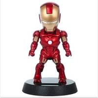 Daiyamondo Iron Man PVC Solar Bobble head In Standing Position Avenger Red Iron Man