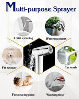 Krystal by Krystal Bathroom Jet Spray for Toilet Premium Chrome Finish - Sink Sprayer Faucet Set ...