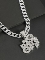MEENAZ Mc Stan Chain Cuban Link Chain for Men Women girls gents Miami  Necklace Iced Cubic Zirconia diamond chain Sterling Silver Chains Long  Stainless Steel Ice Rhinestone Hip hop Stylish Rapper 125 