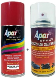 apar Spray Paint Can Pearl Metallic CHERRY RED - 440 ml, For
