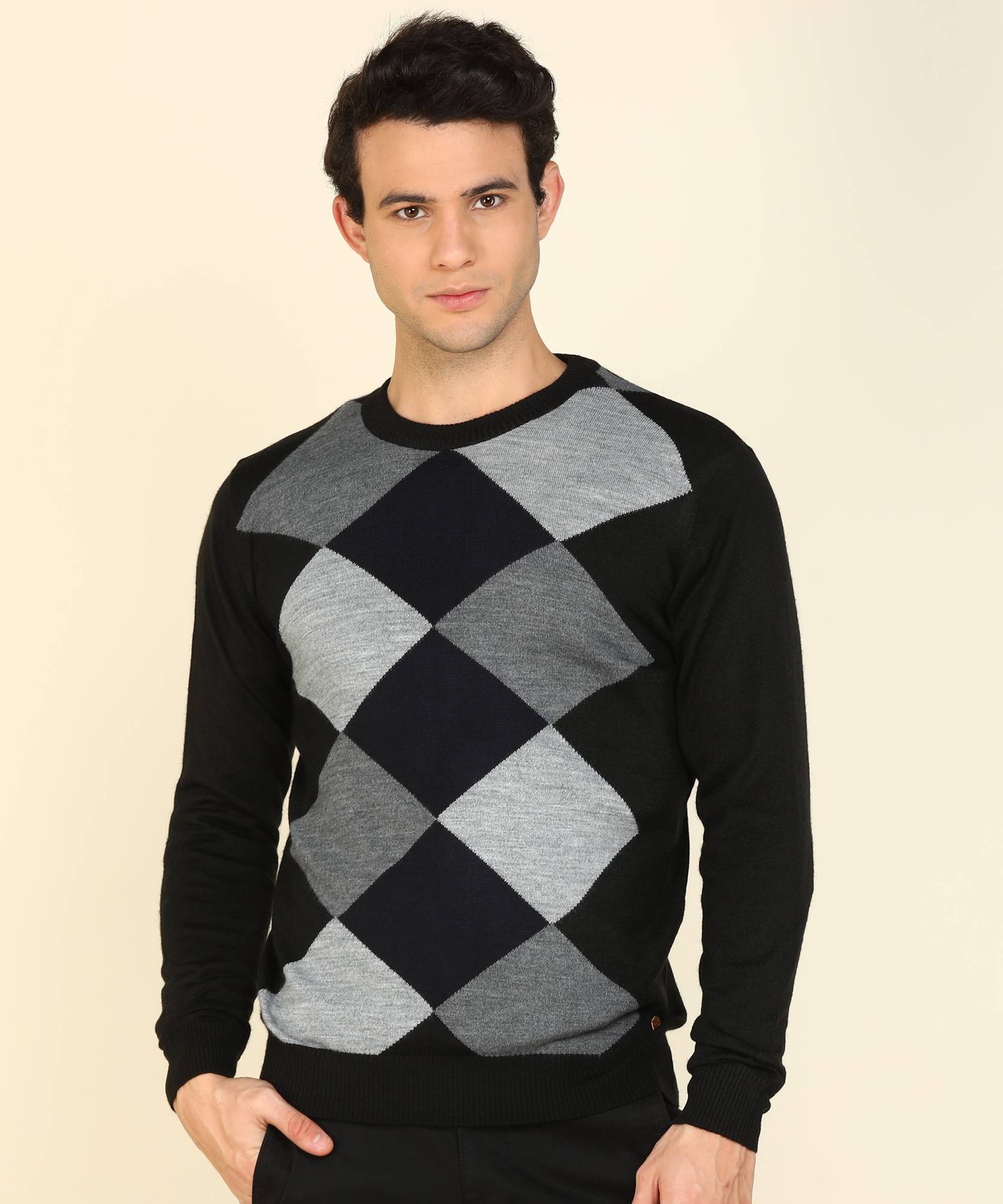 Grey Raymond Sweater Price Crew Neck Raymond Half Sleeve Sweater