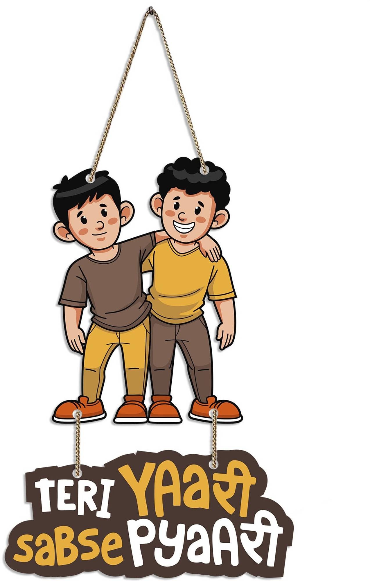 Friendship Quote Wood Wall Hanger with Quote for Home Wall Decoration