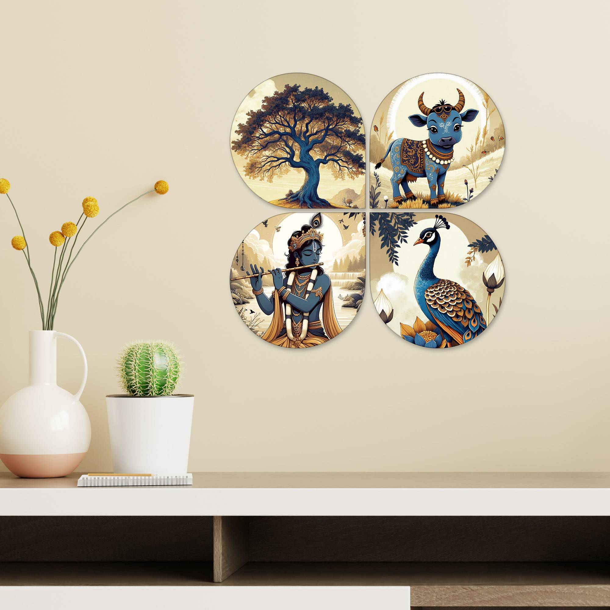 Traditional Decorative Mdf Wooden Wall Hanging For Home Décor