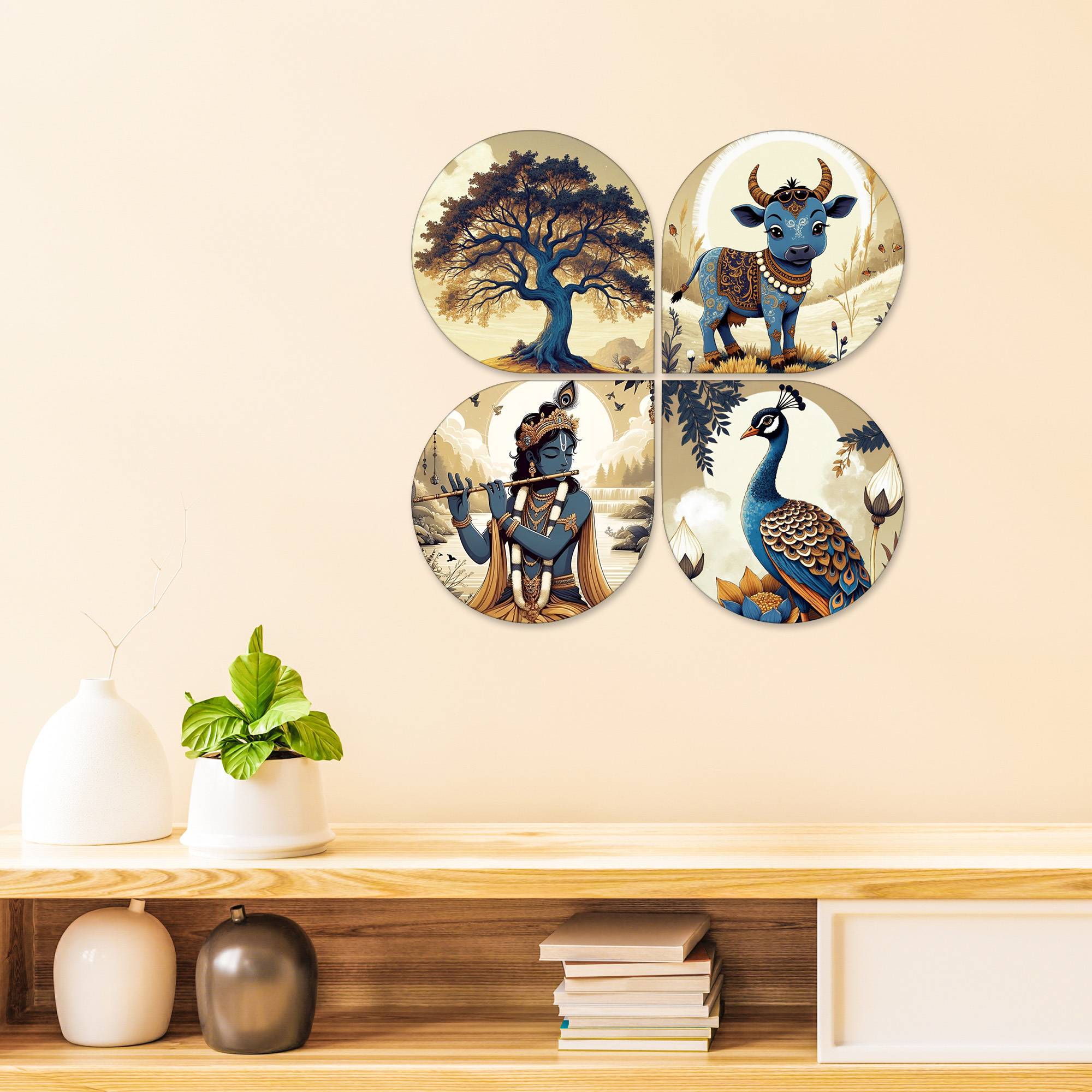 Traditional Decorative Mdf Wooden Wall Hanging For Home Décor