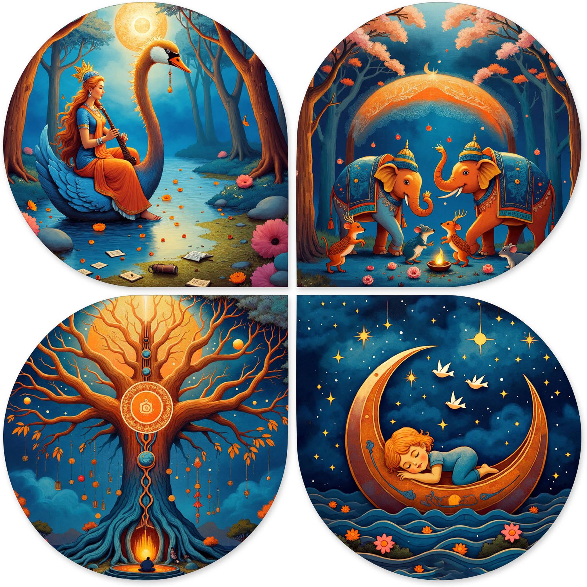 Spiritual Handcrafted Mdf Wooden Wall Hanging For Home Decoration