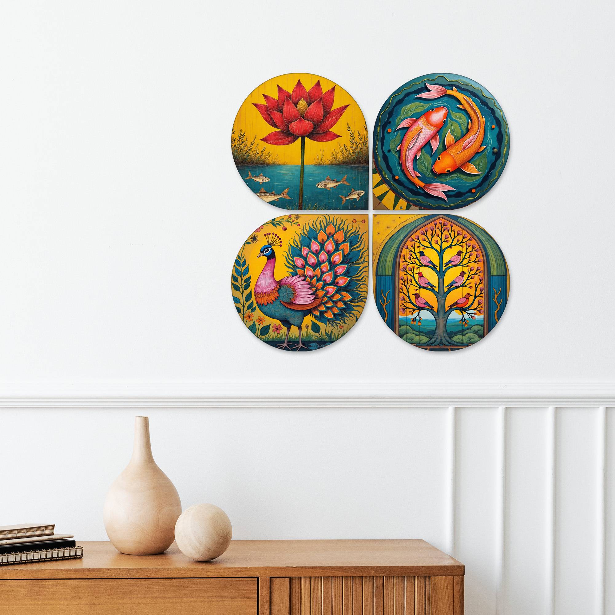 Nature Spiritual Wooden Handcrafted Mdf Wall Hanging For Home Decor