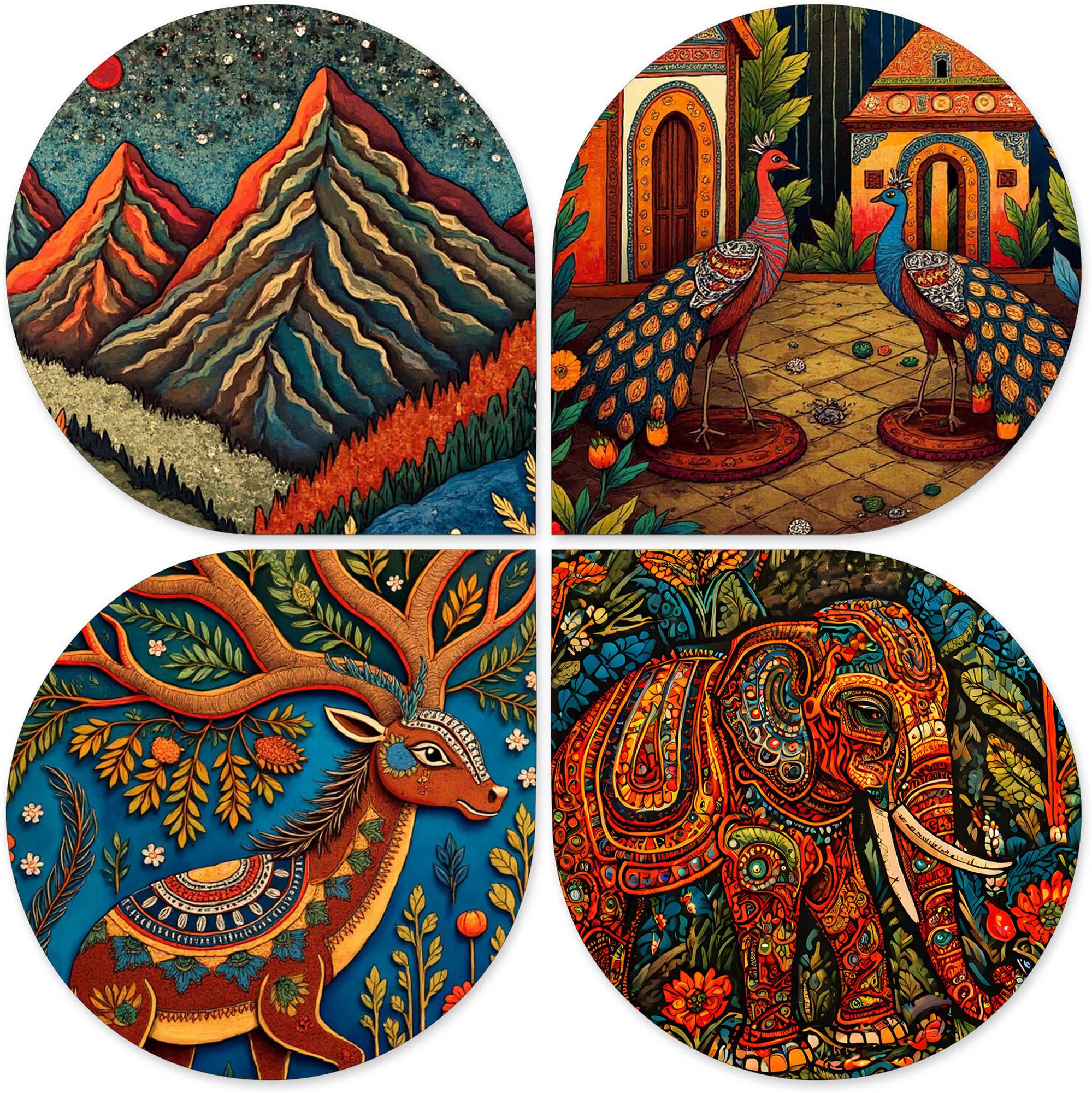 Nature & Wildlife Wooden Handcrafted Mdf Wall Hanging