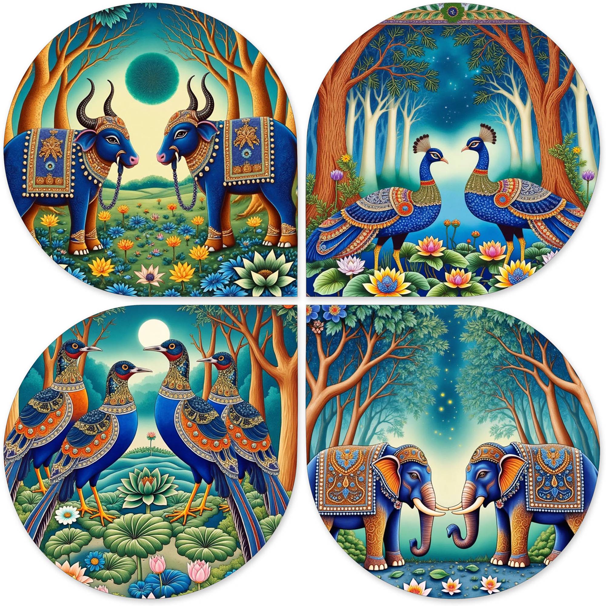 Aesthetic Animals Wooden Handcrafted Mdf Decorative Wall Hanging