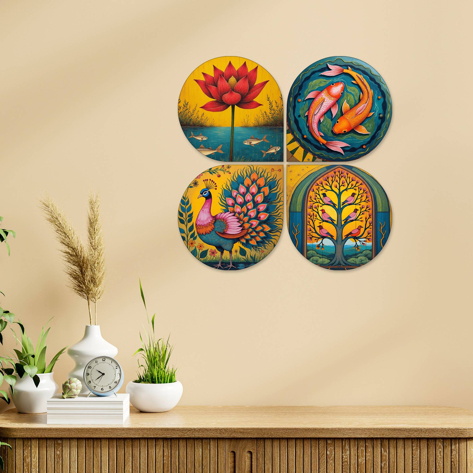 Nature Spiritual Wooden Handcrafted Mdf Wall Hanging For Home Decor