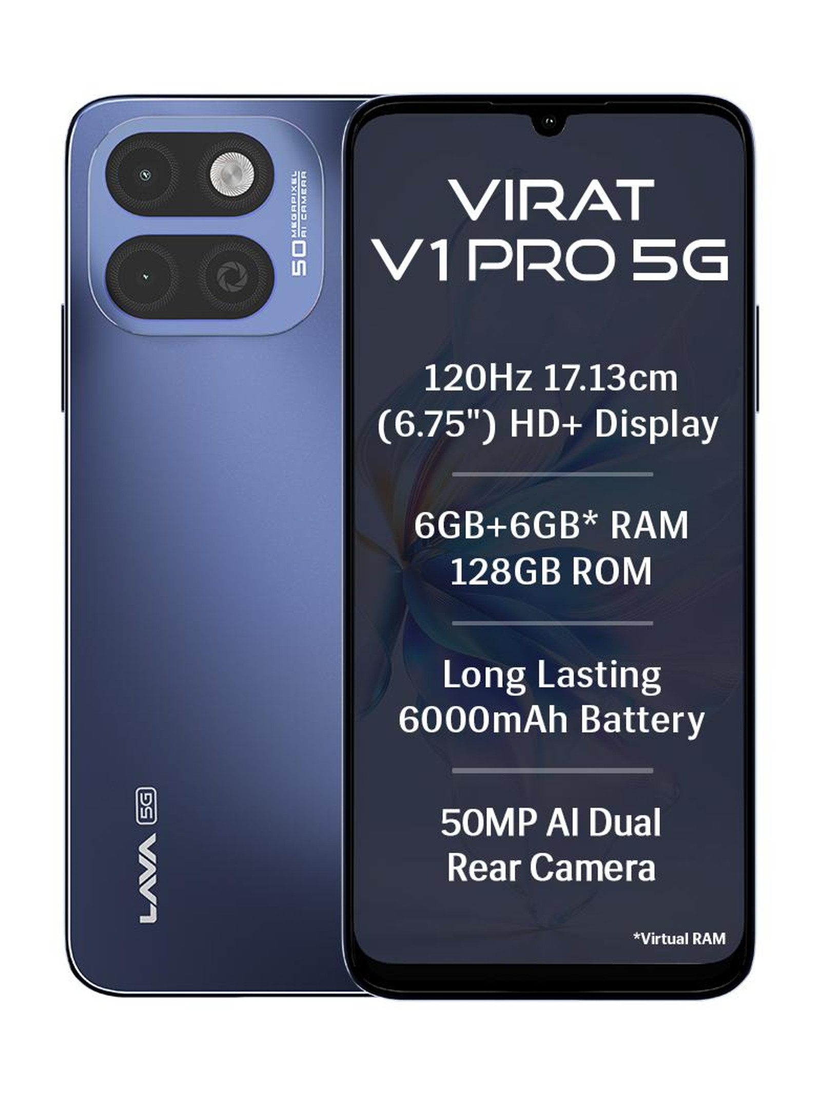 LAVA Virat V1 Pro 5G | Unisoc T8200 Octa Core | 6.75