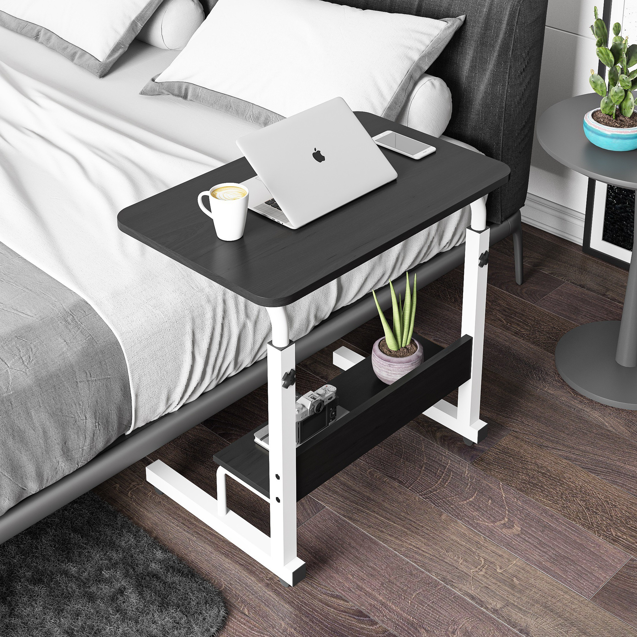Furn Master Wood Portable Laptop Table (Finish Color - Black, DIY(Do-It-Yourself))