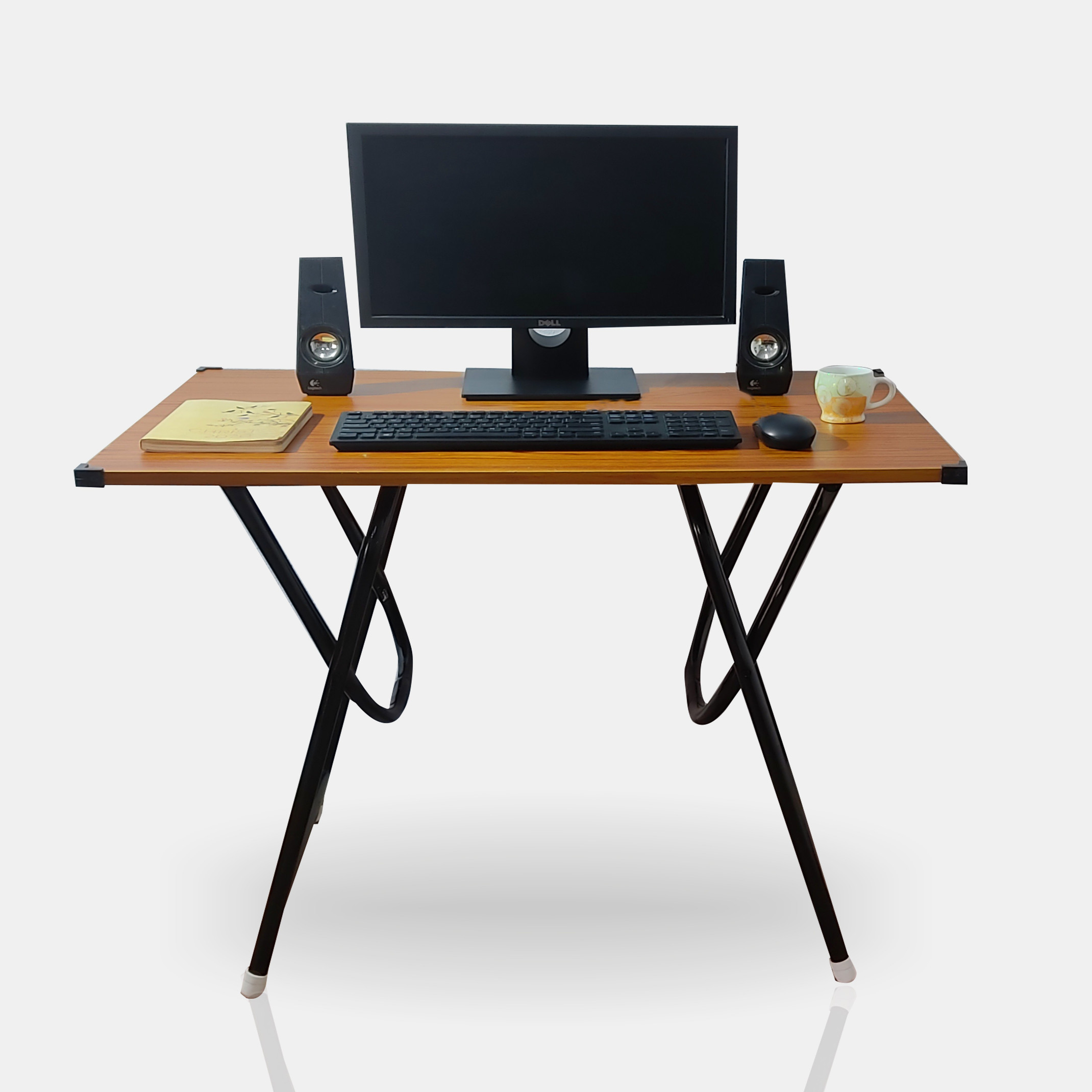 lmz Engineered Wood Office Table (Free Standing, Finish Color - brown, Pre-assembled)