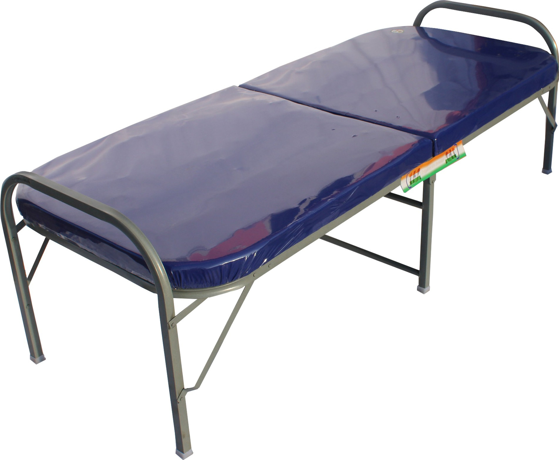 cauvery Metal Single Bed, 76 cm x 190 cm (2.49 ft x 6.23 ft) (Finish Color - BLUE, (Mattress Included), Delivery Condition - Pre-assembled)