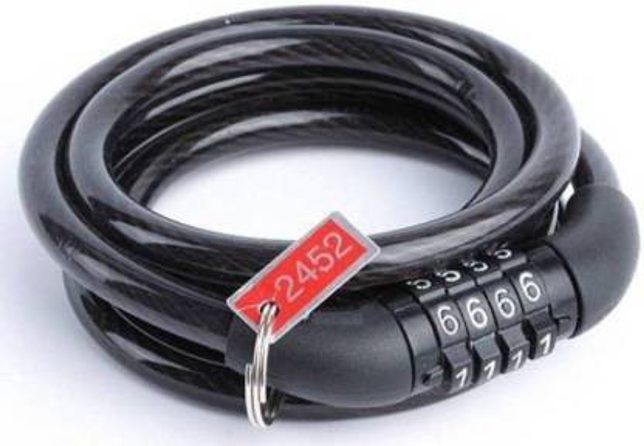 Afpin Bike Lock High Security 4 Digit Resettable Combination Coiling Cable Lock Cycle Lock