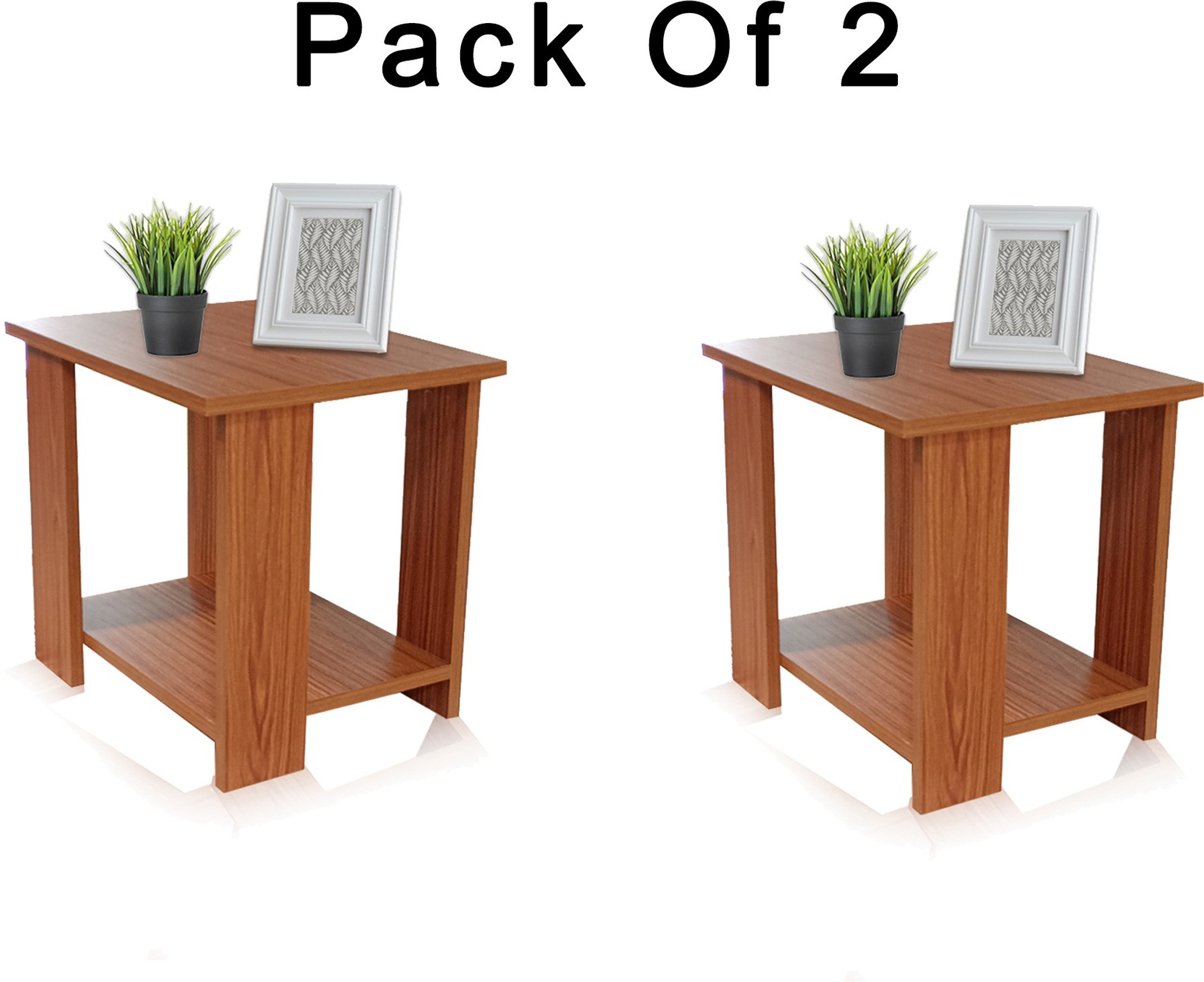 MONTAGE Engineered Wood Bed Side Table Rectangular Stool Table End Table Corner Table Engineered Wood Side Table (Finish Color - Natural Teak, DIY(Do-It-Yourself))