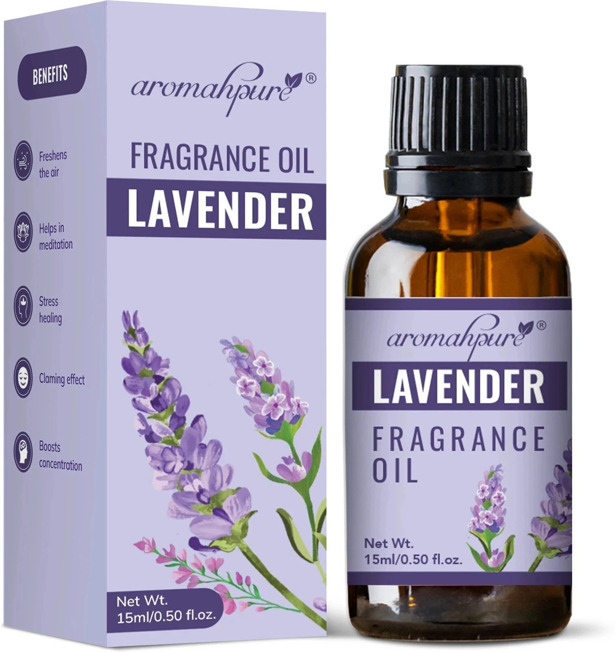 Aromahpure Lavender Aroma Oil for Home Fragrance | Helps in Meditation |Best for Aromatherapy |IFRA Certified (15 ml)