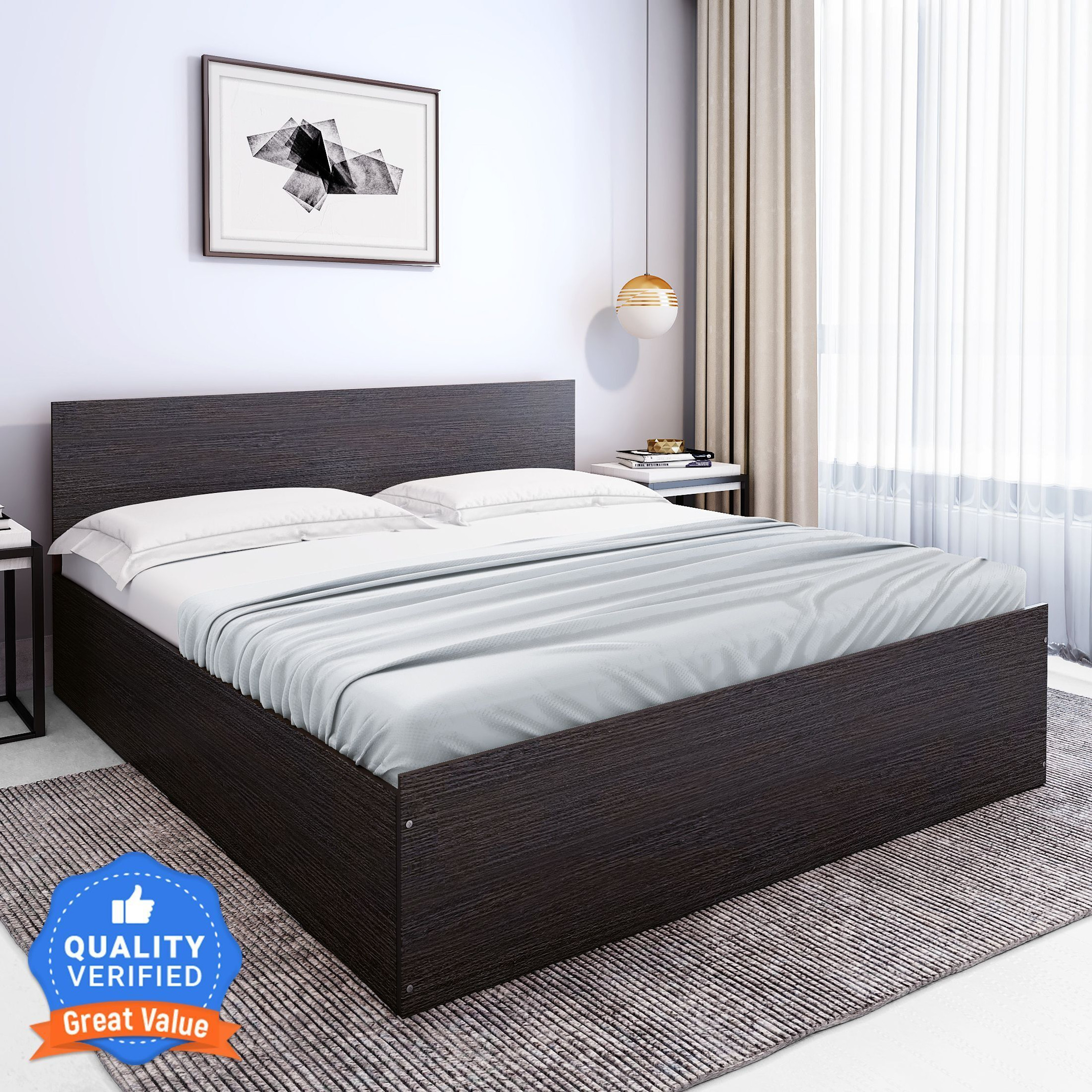 Flipkart Perfect Homes Flamenco Engineered Wood Queen Box Bed, 203.2 cm x 159.51 cm (6.67 ft x 5.23 ft) Price in India - Buy Flipkart Perfect Homes Flamenco Engineered Wood Queen Box Bed, 203.2 cm x 159.51 cm (6.67 ft x 5.23 ft) online at Flipkart.com