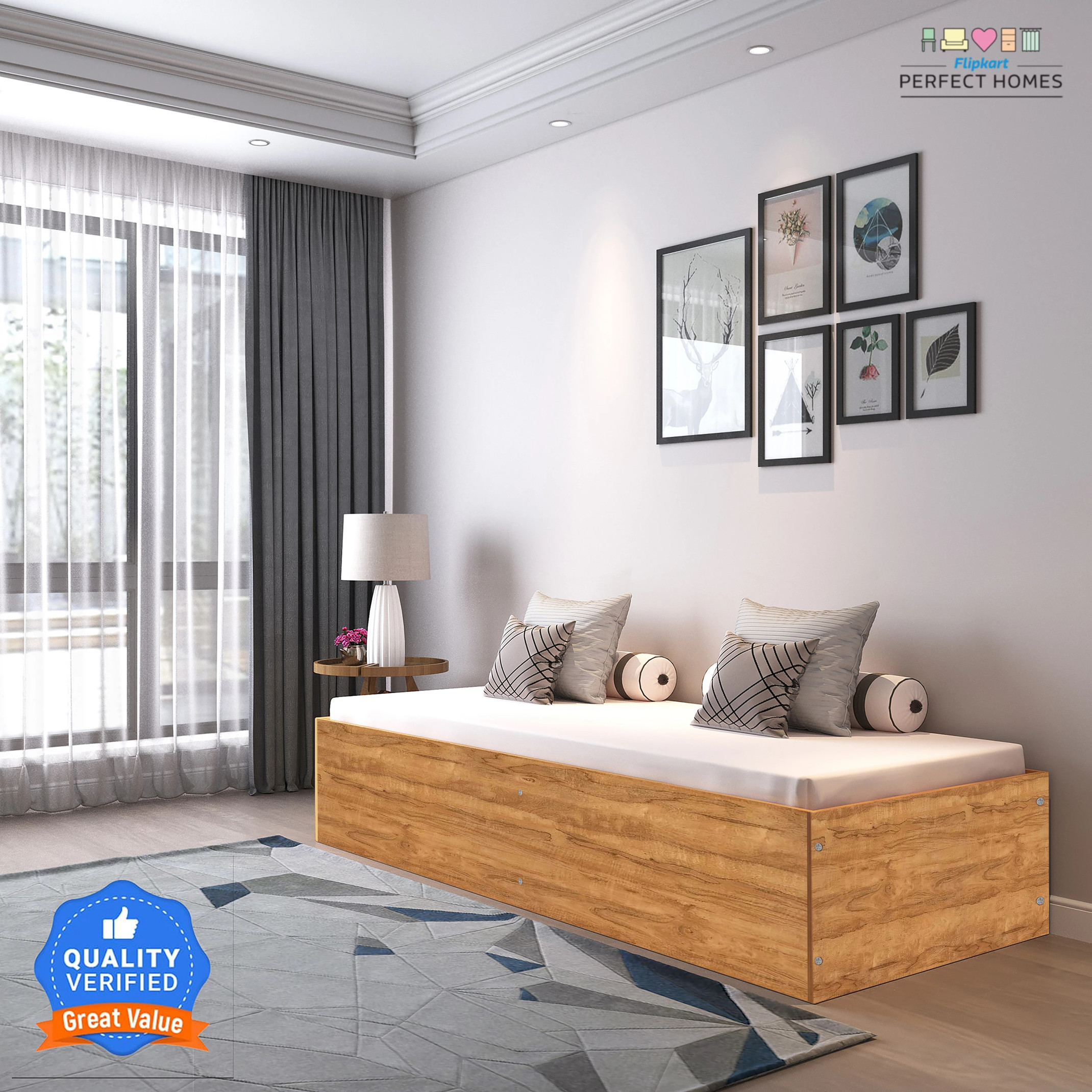 Flipkart Perfect Homes ORION Engineered Wood Single Box Bed, 195.7 cm x 79.5 cm (6.42 ft x 2.61 ft) Price in India - Buy Flipkart Perfect Homes ORION Engineered Wood Single Box Bed, 195.7 cm x 79.5 cm (6.42 ft x 2.61 ft) online at Flipkart.com