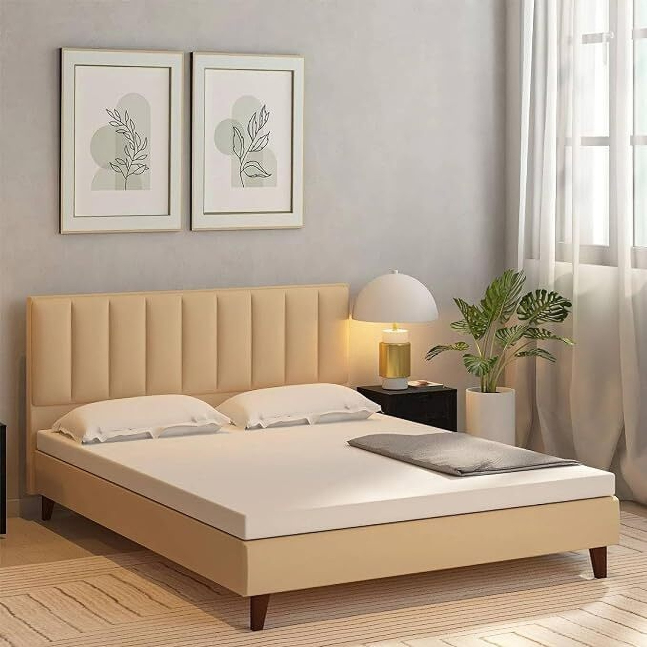 Flipkart Perfect Homes Fabric Upholstered Queen Size Bed with Headboard for Bedroom/Kids Room/Hotel Engineered Wood Queen Bed, 205 cm x 157 cm (6.73 ft x 5.15 ft) Price in India - Buy Flipkart Perfect Homes Fabric Upholstered Queen Size Bed with Headboard for Bedroom/Kids Room/Hotel Engineered Wood Queen Bed, 205 cm x 157 cm (6.73 ft x 5.15 ft) online at Flipkart.com