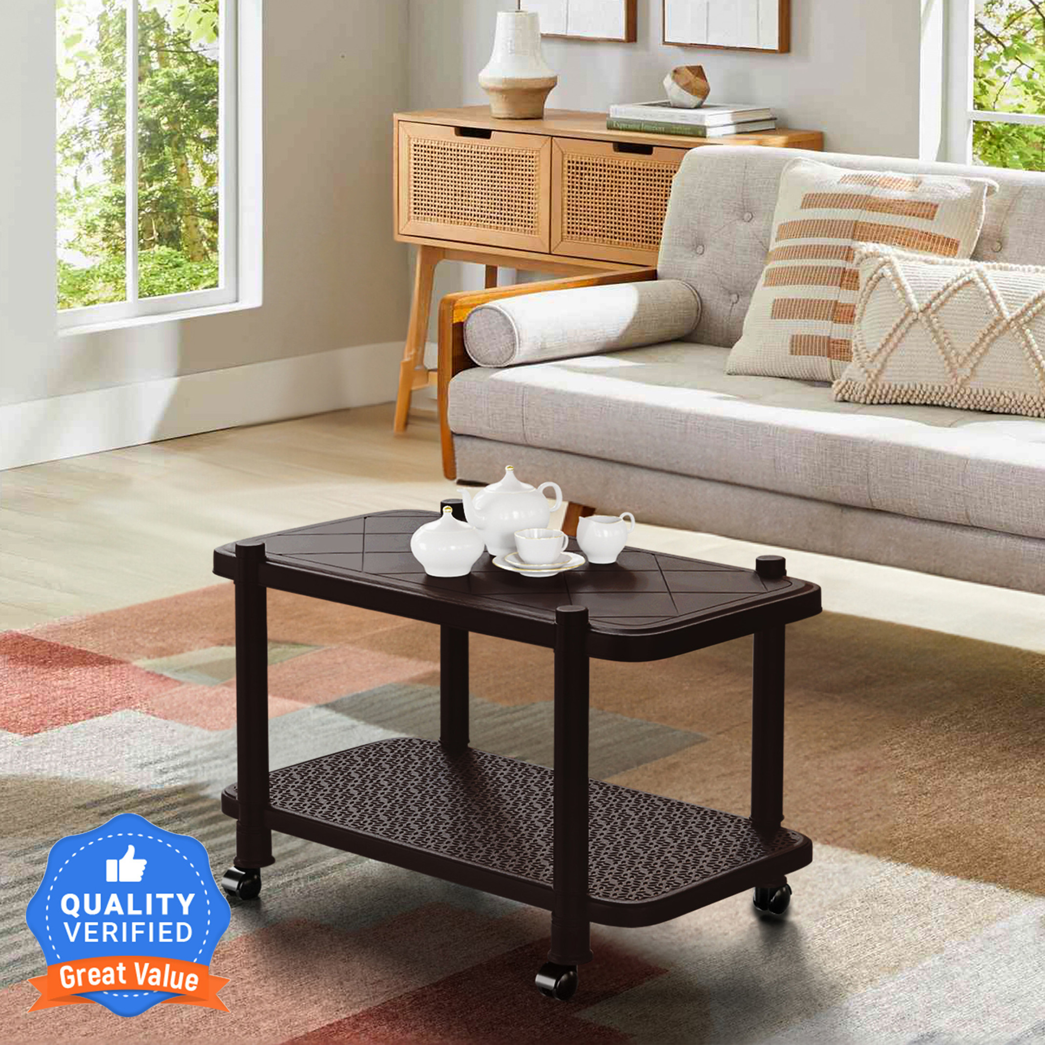 Mighty Home Centre Trolly Coffee Table | Tea Poy for Home, Office & Outdoor Plastic Coffee Table Price in India - Buy Mighty Home Centre Trolly Coffee Table | Tea Poy for Home, Office & Outdoor Plastic Coffee Table online at Flipkart.com