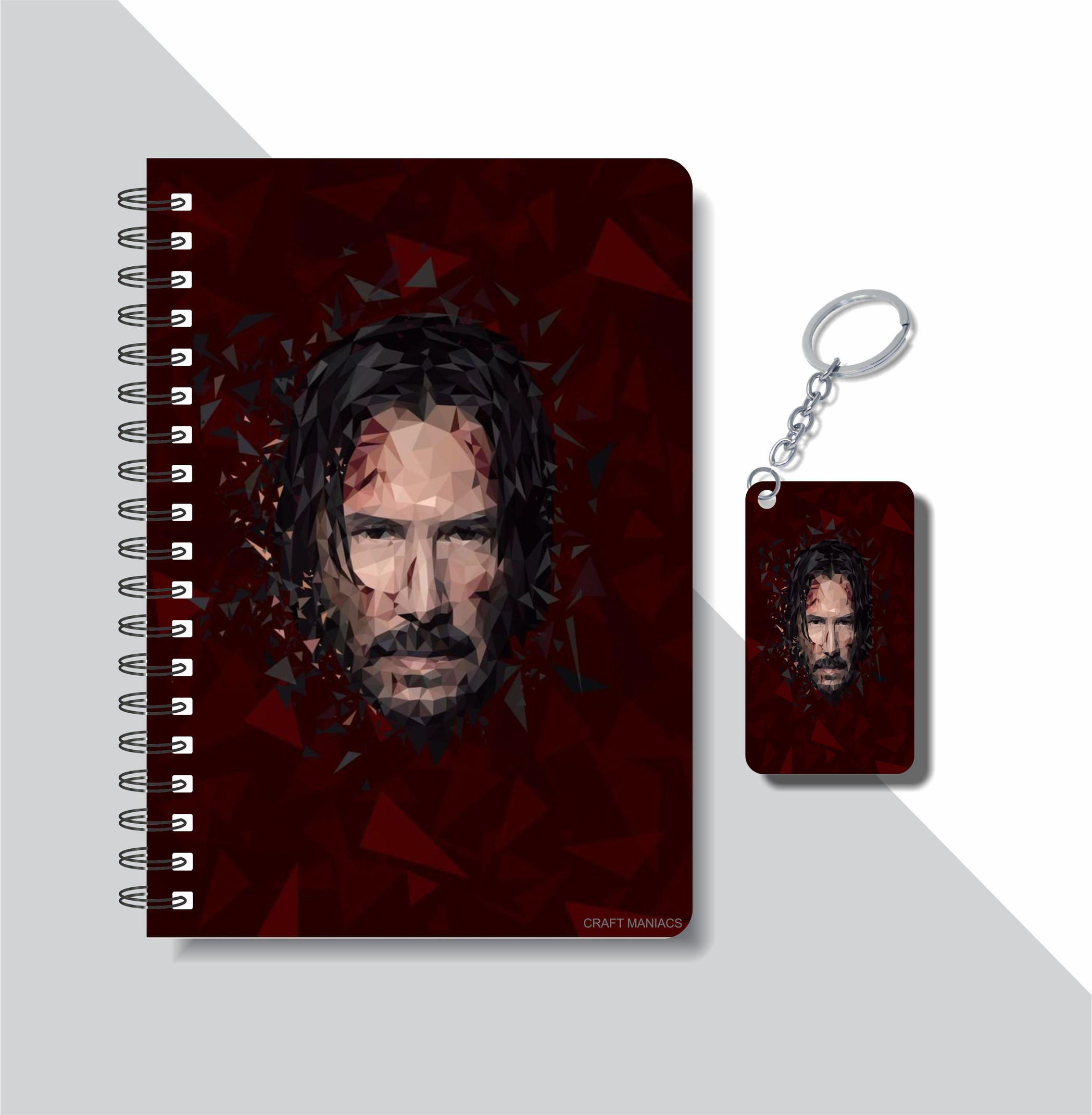 craft maniacs JOHN WICK 2023 NOTEBOOK COLLECTION A5 Notebook RULED 160 Pages (Red)