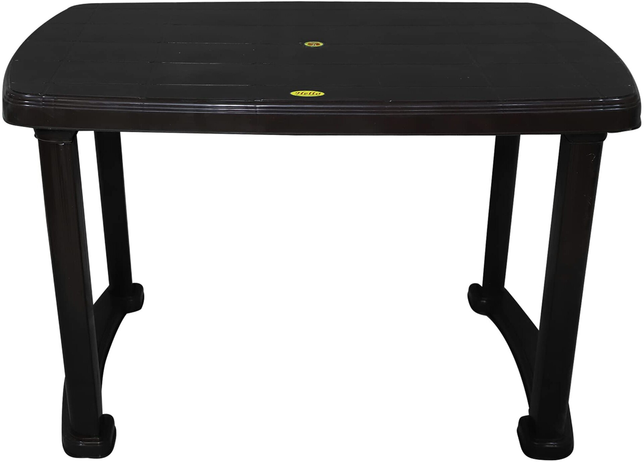 Pal Traders Decora Model Strong and Durable Plastic Table for Home Dining Outdoor Cafeteria Plastic 4 Seater Dining Table (Finish Color - BROWN, DIY(Do-It-Yourself))
