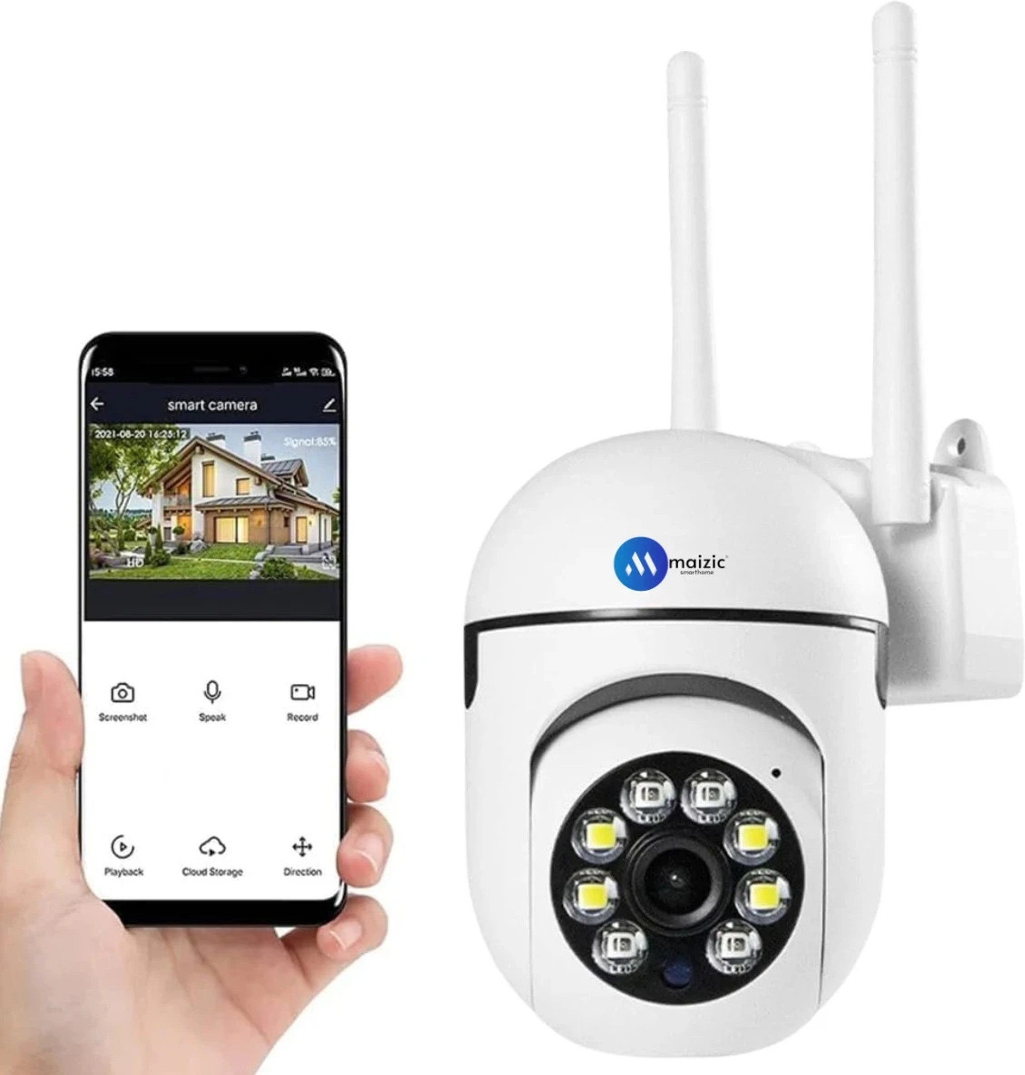 Maizic Smarthome 3MP Fox PTZ WIFI Camera With Color Night Vision & Intelligent Alarm Security Camera Price in India - Buy Maizic Smarthome 3MP Fox PTZ WIFI Camera With Color Night Vision & Intelligent Alarm Security Camera online at Flipkart.com