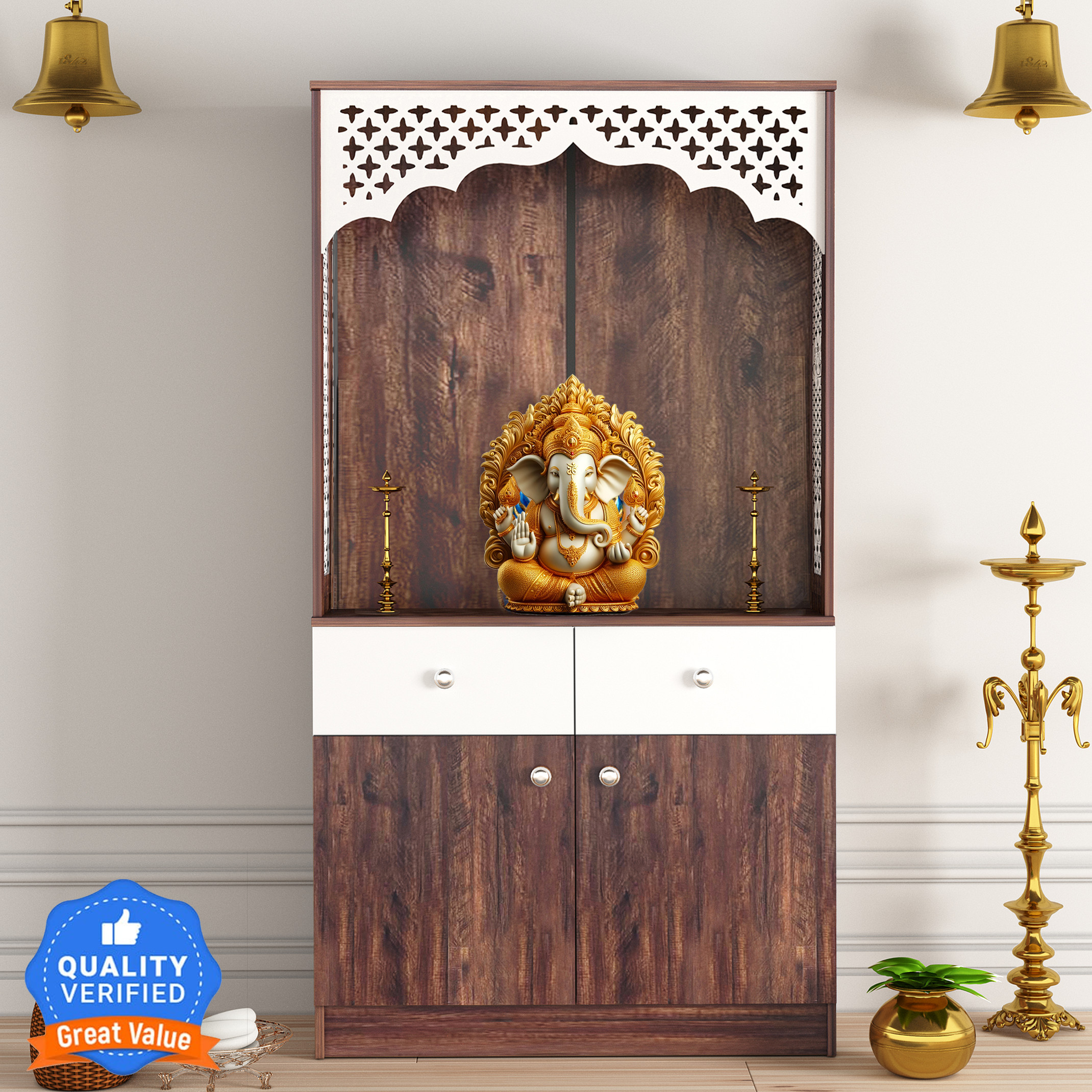 Flipkart Perfect Homes Avyukt Engineered Wood Home Temple Price in India - Buy Flipkart Perfect Homes Avyukt Engineered Wood Home Temple online at Flipkart.com