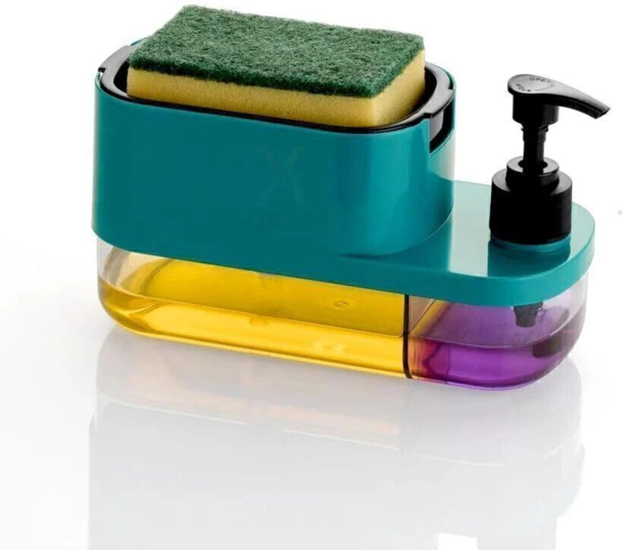 SARAZA Liquid Dispenser ,Soap Dispenser Soap Pump ,3-in-1 soap dispenser for kitchen 400 ml Liquid, Shampoo, Lotion, Gel Dispenser (Multicolor)