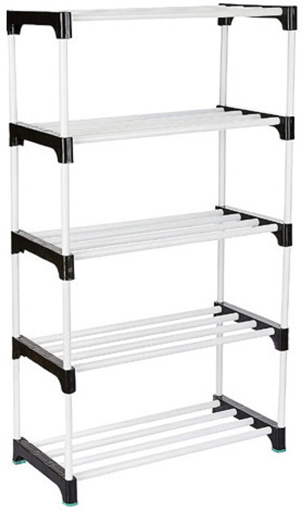 Plexus enterprises Plastic Shoe Stand (Black, 5 Shelves, DIY(Do-It-Yourself))