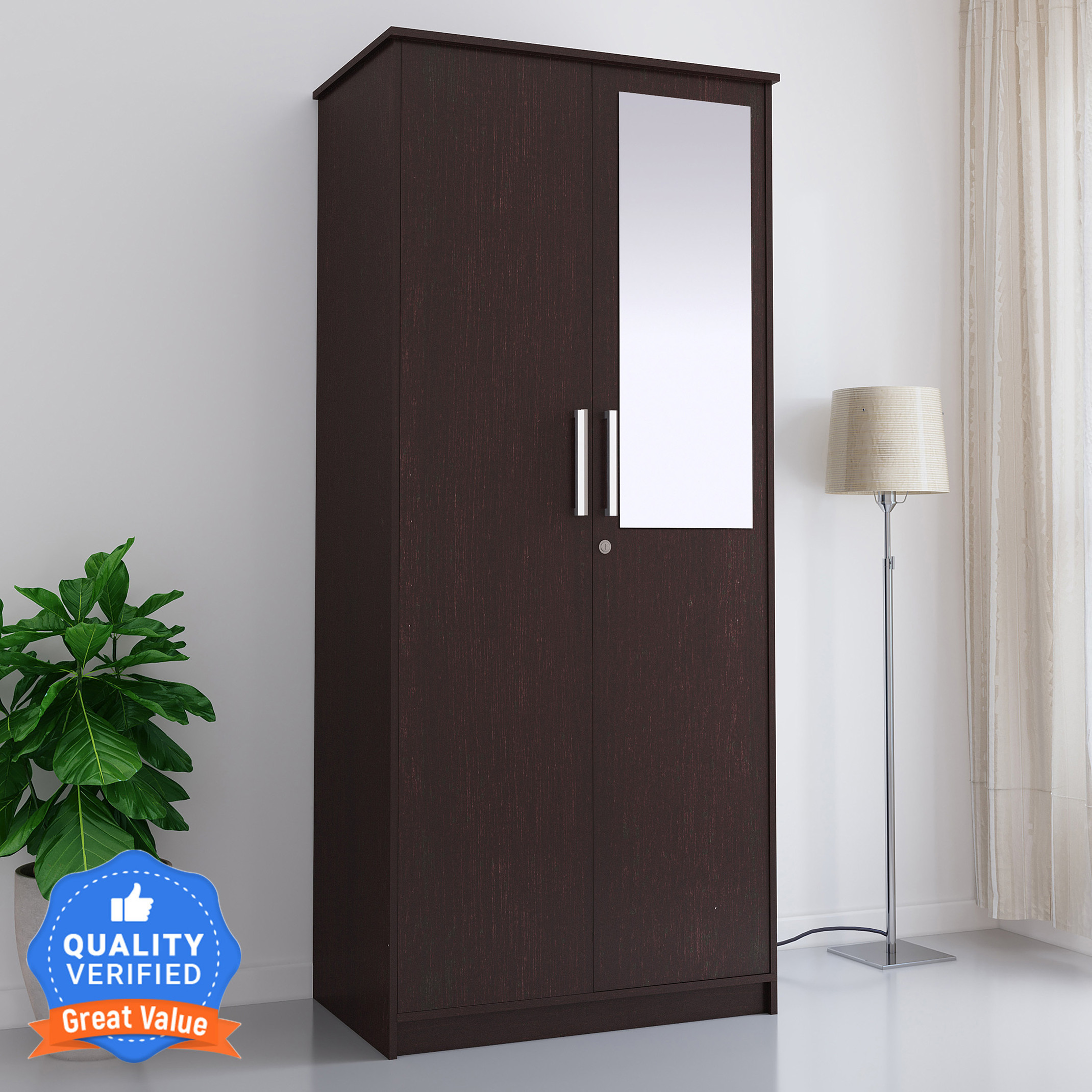 Flipkart Perfect Homes Julian Engineered Wood 2 Door Wardrobe Price in India - Buy Flipkart Perfect Homes Julian Engineered Wood 2 Door Wardrobe online at Flipkart.com
