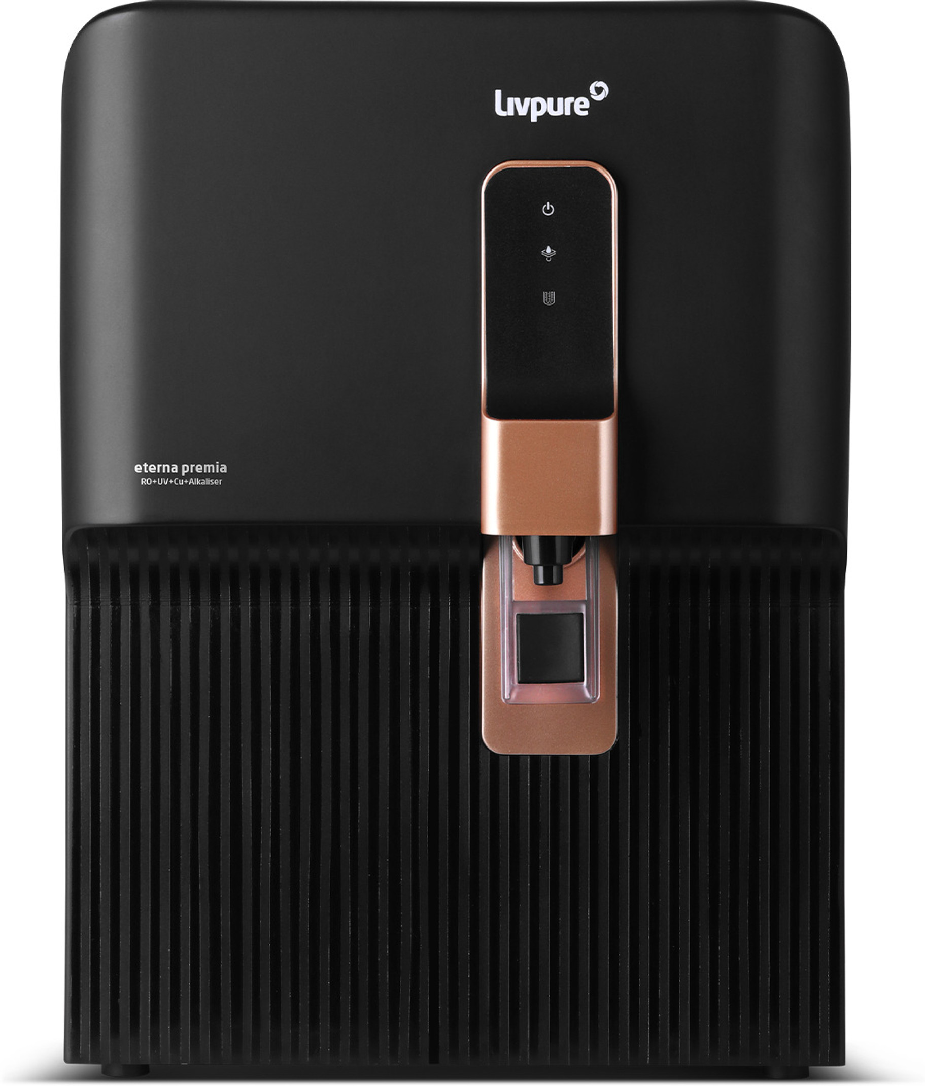 LIVPURE LIV-ETERNA-PREMIA 7 L RO + UF + UV + Copper + Alkaline + Mineralizer Water Purifier | NO SERVICE COST FOR 2 YEARS |10 STAGE ADVANCED PURIFICATION | SUITABLE FOR ALL - BOREWELL, TANKER, MUNICIPALITY WATER (Black)