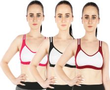 Apraa & Parma Pack Of 3 Non Padded Double Layer Sports Bra For Women And  Girls Women Sports Non Padded Bra - Buy Apraa & Parma Pack Of 3 Non Padded  Double