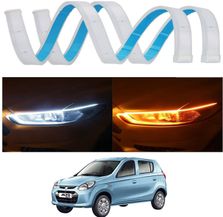 RKPSP White Amber Flow LED Sequential Audi Style Daytime Running