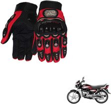 AuTO ADDiCT PRO BIKER GLOVES RED FOR HERO HF Deluxe Riding Gloves