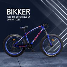 BIKKER Fat Tyre Cycle for Men with Dual Disc Brake Front