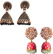 Flipkart Buy Dwarkesh Stylish Combo Jhumka Earrings for