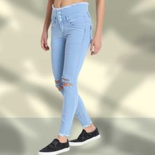 High Waist Skinny Women Light Blue Jeans Buy High Waist Skinny