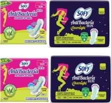 SOFY AntiBacteria xl 7+7 pads + Antibacteria overnight xxl 5+5 pads  Sanitary Pad, Buy Women Hygiene products online in India