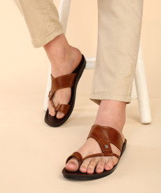 Paragon Paragon PUK2221G Men's Slip-on Tan Sandals for Men