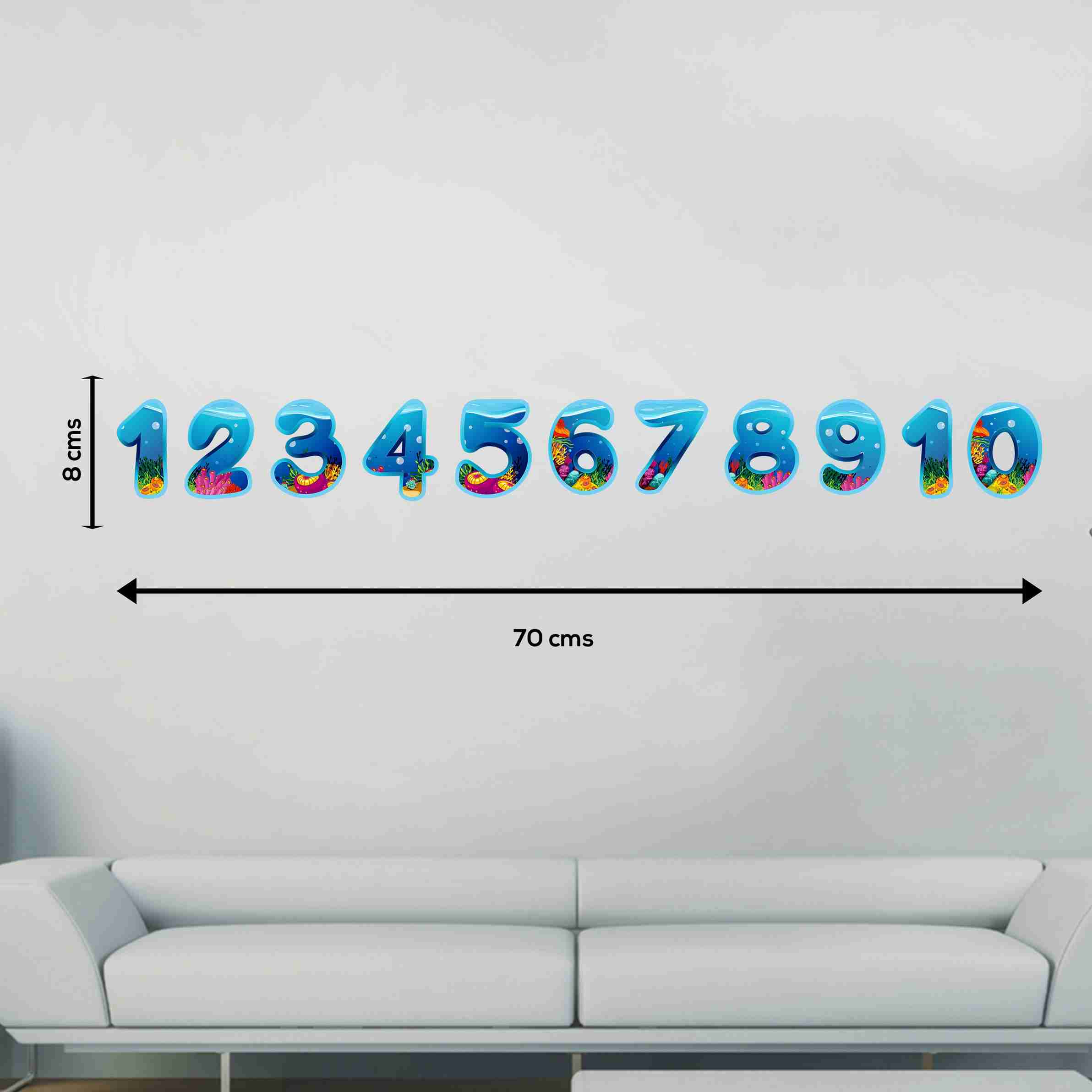 doodad 5070 cm Blue Numbers Self Adhesive Sticker Price in India - Buy ...