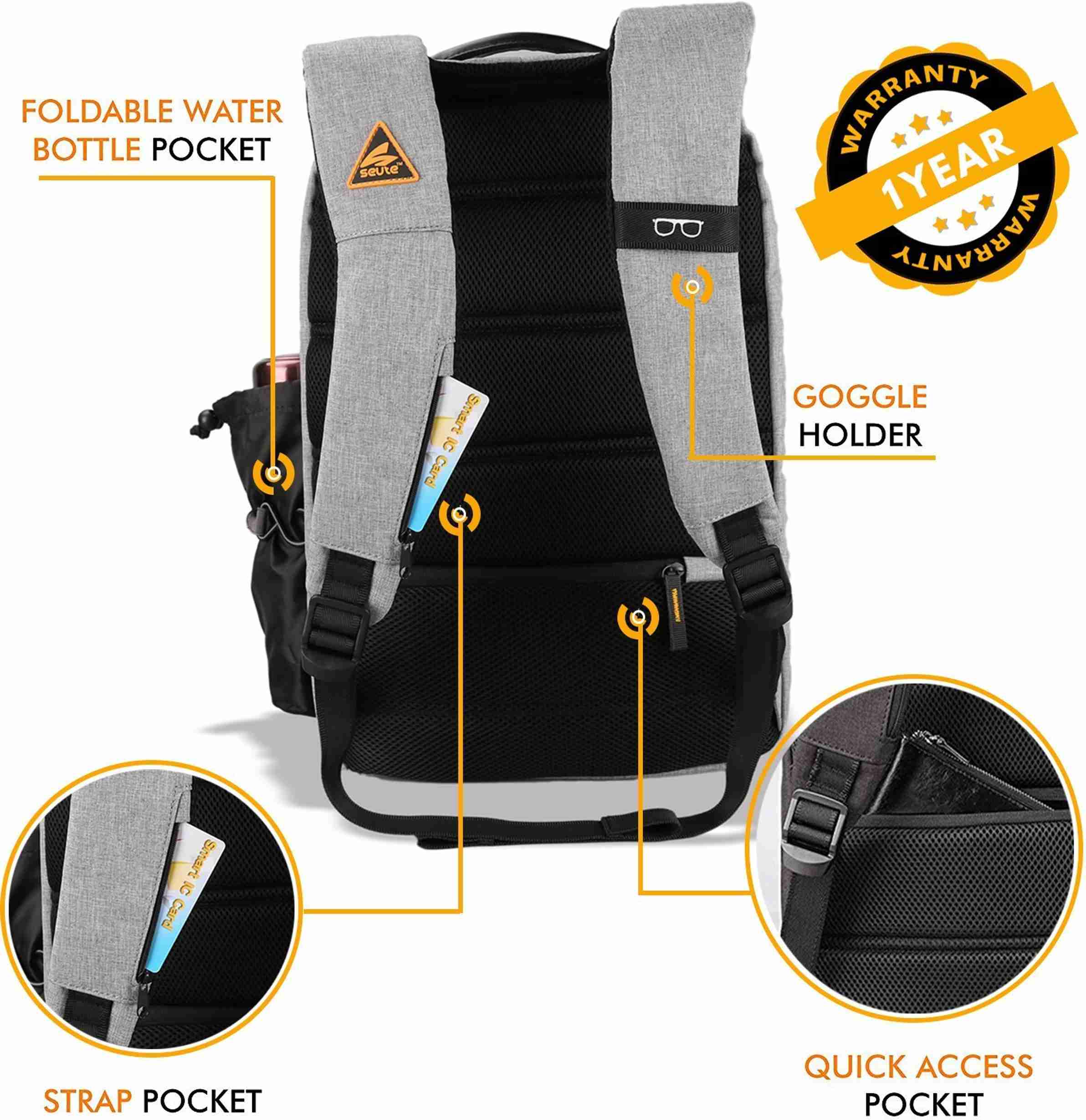 Teckpro seute TeckPro 22 L Laptop Backpack Grey - Price in India | Flipkart.com